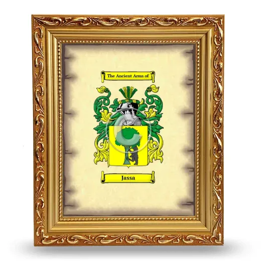 Jassa Coat of Arms Framed - Gold