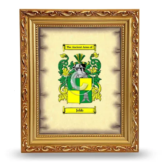 Jebb Coat of Arms Framed - Gold