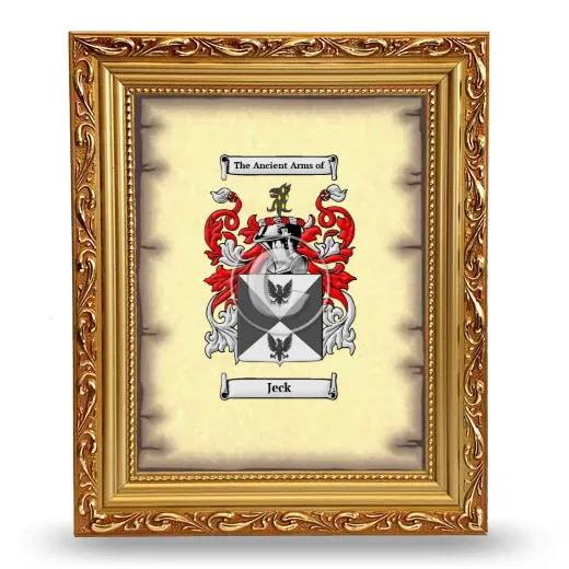 Jeck Coat of Arms Framed - Gold