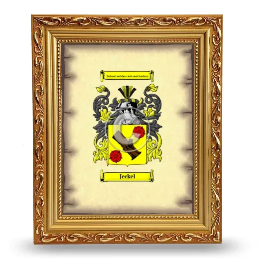 Jeckel Coat of Arms Framed - Gold