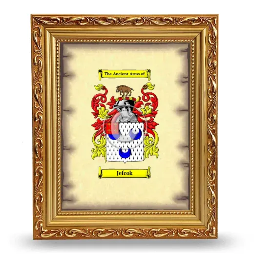 Jefcok Coat of Arms Framed - Gold