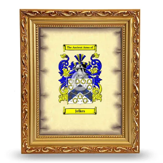 Jelkes Coat of Arms Framed - Gold