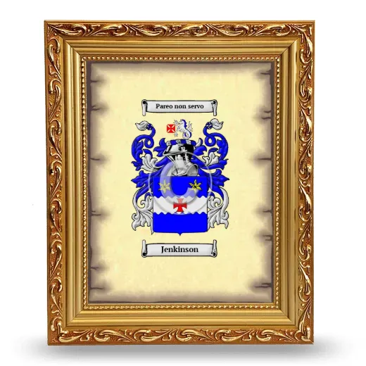 Jenkinson Coat of Arms Framed - Gold
