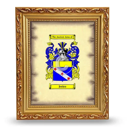 Jerico Coat of Arms Framed - Gold