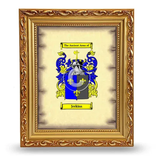 Jerkins Coat of Arms Framed - Gold