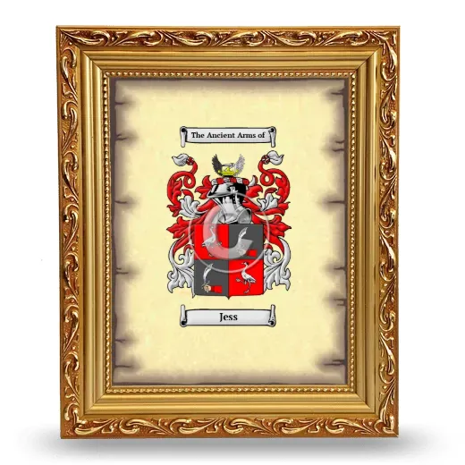 Jess Coat of Arms Framed - Gold