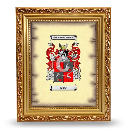 Jesse Coat of Arms Framed - Gold