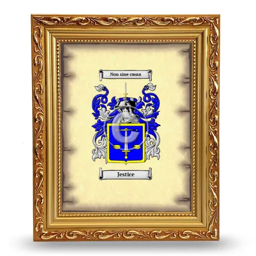 Jestice Coat of Arms Framed - Gold