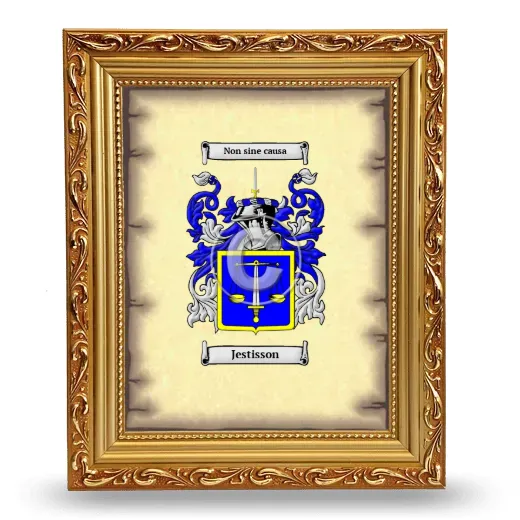 Jestisson Coat of Arms Framed - Gold