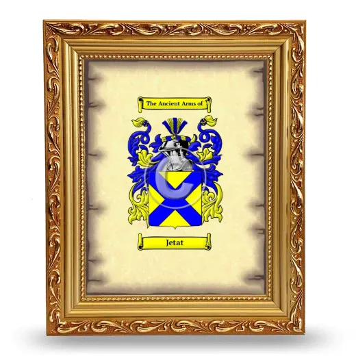 Jetat Coat of Arms Framed - Gold