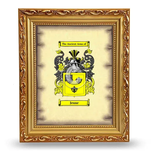 Jeune Coat of Arms Framed - Gold