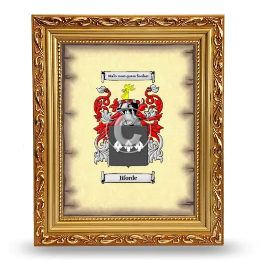 Jiforde Coat of Arms Framed - Gold