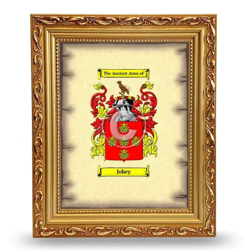Jobey Coat of Arms Framed - Gold