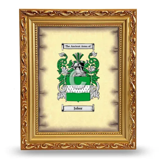 Jobor Coat of Arms Framed - Gold