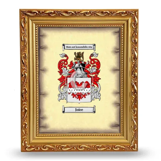 Joice Coat of Arms Framed - Gold