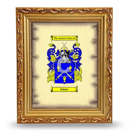 Joiner Coat of Arms Framed - Gold