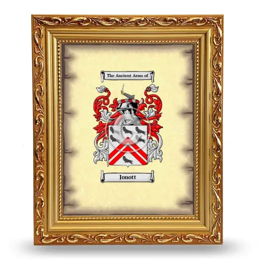 Jonott Coat of Arms Framed - Gold