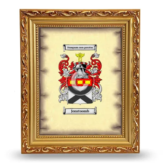 Jonstoomb Coat of Arms Framed - Gold