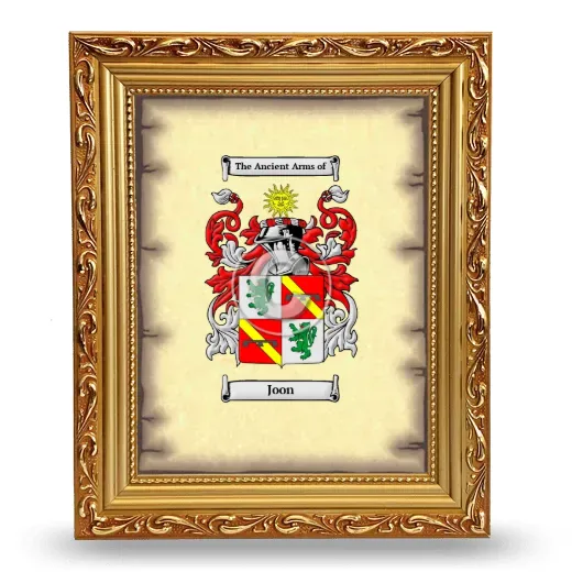 Joon Coat of Arms Framed - Gold