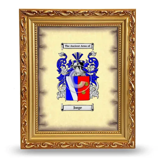 Jorge Coat of Arms Framed - Gold