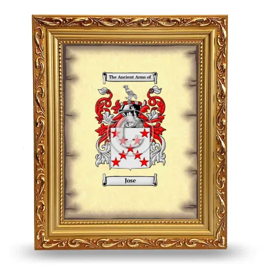 Jose Coat of Arms Framed - Gold