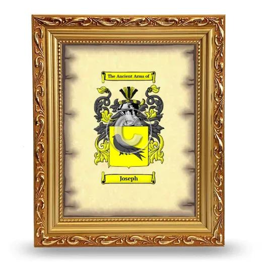 Joseph Coat of Arms Framed - Gold