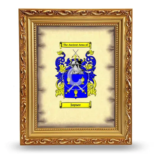 Joyner Coat of Arms Framed - Gold