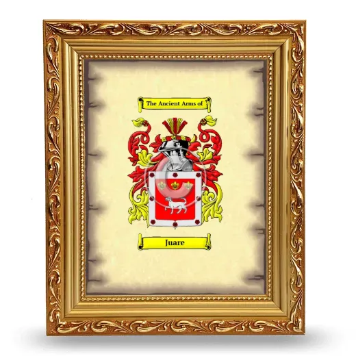 Juare Coat of Arms Framed - Gold