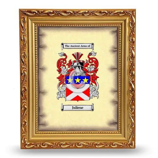 Juliene Coat of Arms Framed - Gold