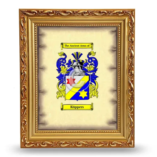 Küppers Coat of Arms Framed - Gold
