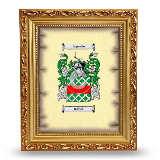 Kabel Coat of Arms Framed - Gold