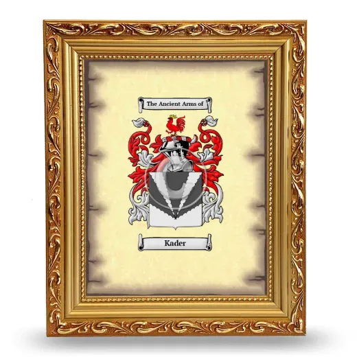 Kader Coat of Arms Framed - Gold