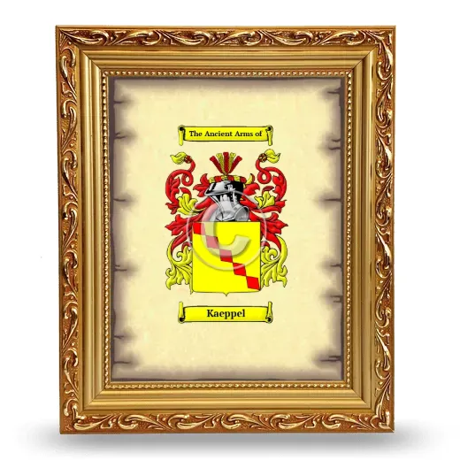 Kaeppel Coat of Arms Framed - Gold