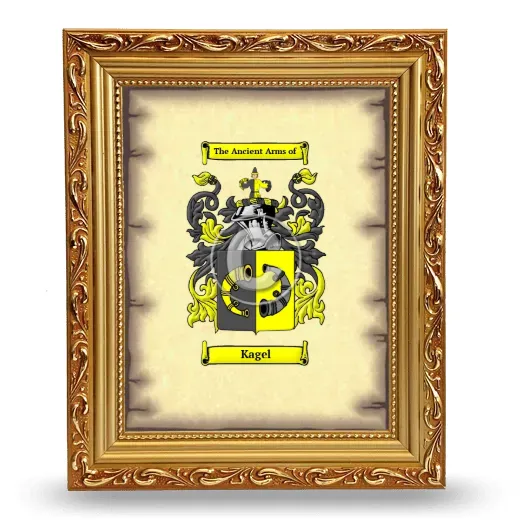 Kagel Coat of Arms Framed - Gold