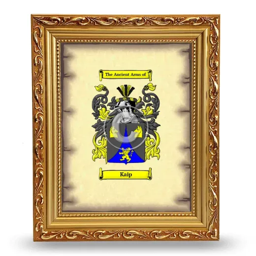 Kaip Coat of Arms Framed - Gold