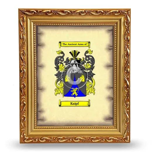 Kaipf Coat of Arms Framed - Gold