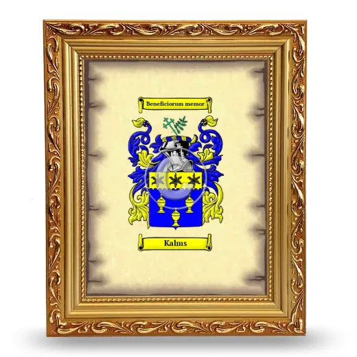 Kalms Coat of Arms Framed - Gold