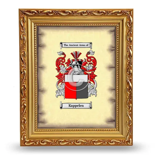 Kappelen Coat of Arms Framed - Gold