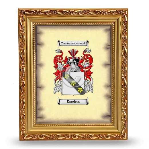 Karelees Coat of Arms Framed - Gold