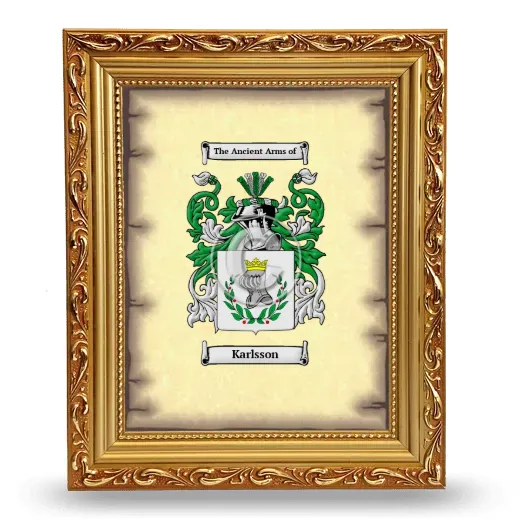 Karlsson Coat of Arms Framed - Gold