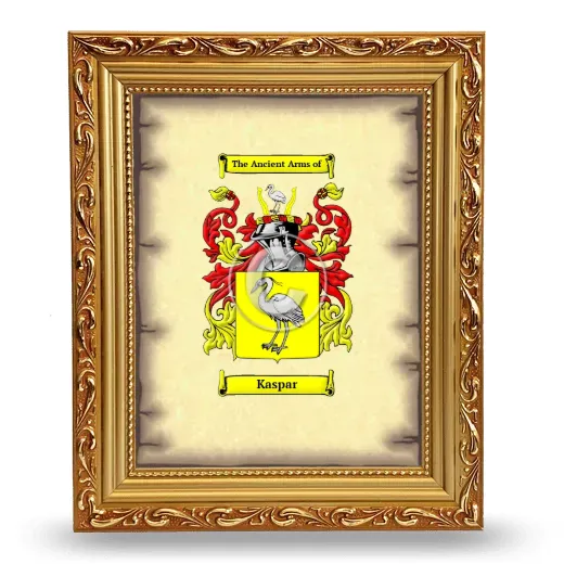 Kaspar Coat of Arms Framed - Gold