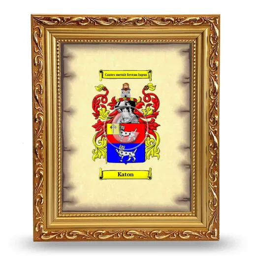 Katon Coat of Arms Framed - Gold