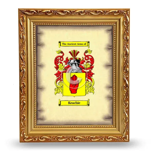 Keachie Coat of Arms Framed - Gold