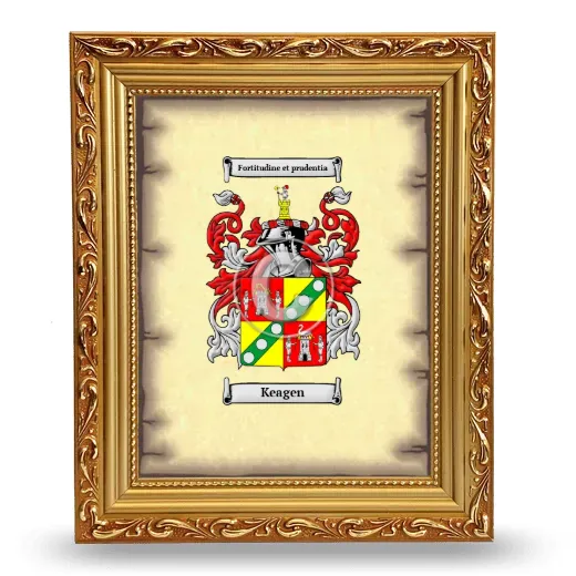Keagen Coat of Arms Framed - Gold