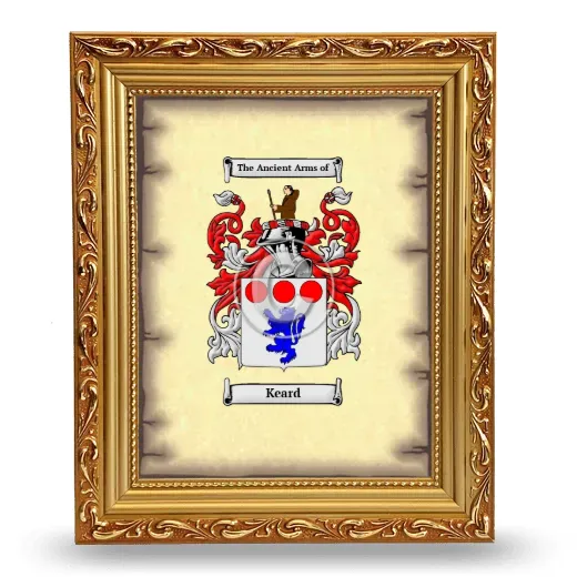 Keard Coat of Arms Framed - Gold