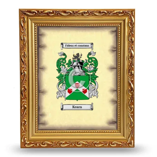 Kearn Coat of Arms Framed - Gold