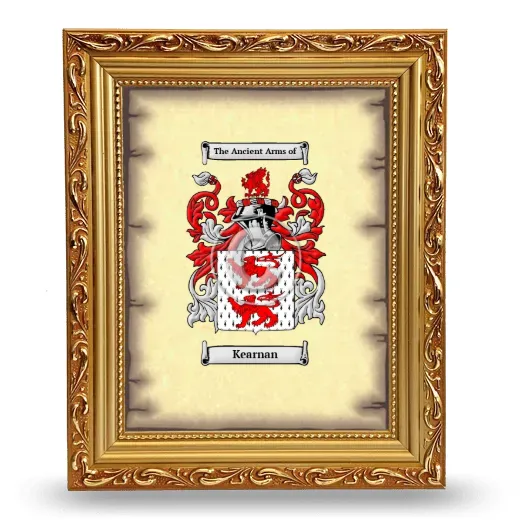 Kearnan Coat of Arms Framed - Gold