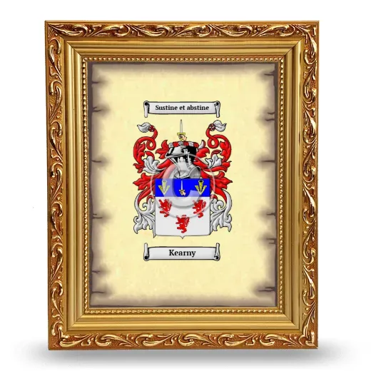 Kearny Coat of Arms Framed - Gold