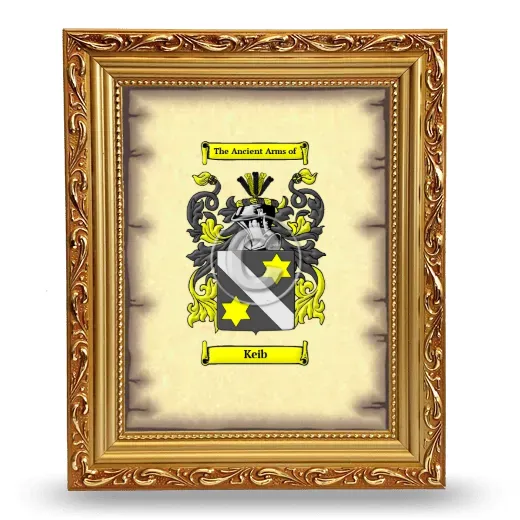 Keib Coat of Arms Framed - Gold