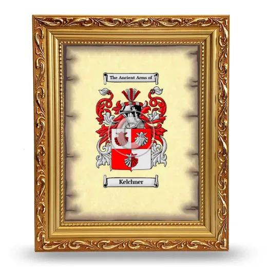 Kelchner Coat of Arms Framed - Gold